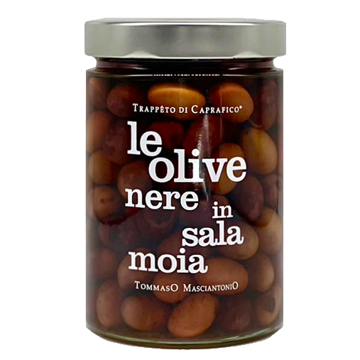 マッシャントニオ農園 ブラックオリーブ (塩水) 350g | エノテカ