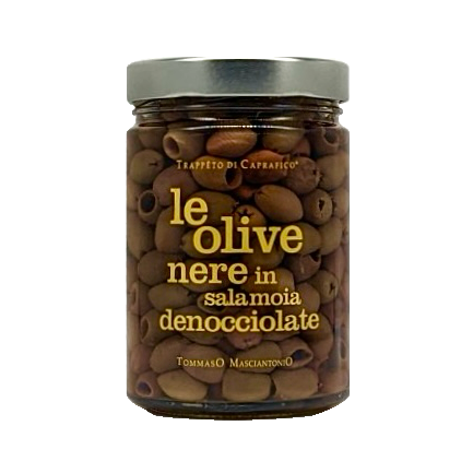 マッシャントニオ農園 ブラックオリーブ 種無し 内容量550g（固形量